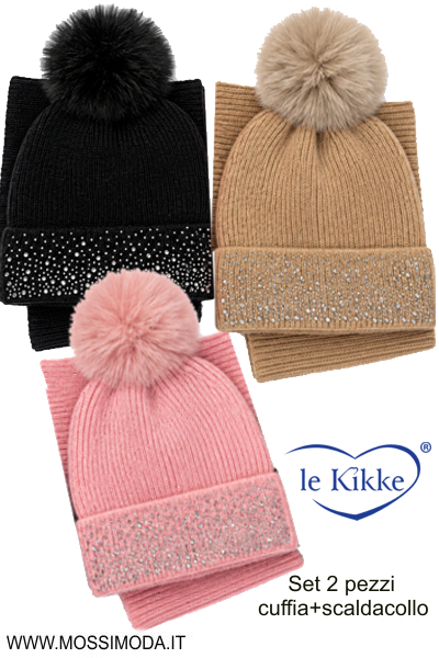 *LE KIKKE* Set Bimba Cuffia e Scaldacollo AG6131