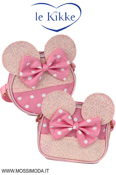 *LE KIKKE* Borsetta Bimba Pink Topina Glitterata Art.BK10182