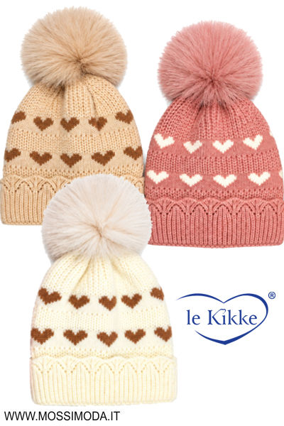 *OTTOBRE *LE KIKKE* Cappellino Bimba Sweet Heart Art.AG6153