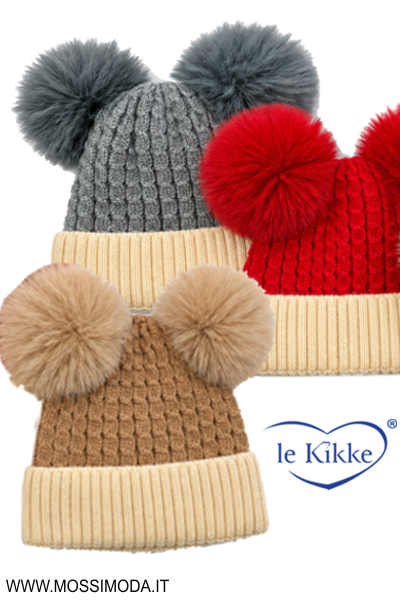 *OTTOBRE *LE KIKKE* Cappellino Bimbo Pompon Art.AB5066
