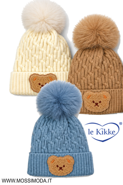 *OTTOBRE *LE KIKKE* Cappellino Bimbo My Bear Art.AB5068