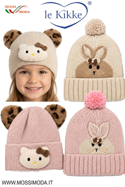 *LE KIKKE* Cuffia Bimba Leo Animals Art.AG6148 *LE KIKKE* Cuffia Bimba Leo Animals Art.AG6148