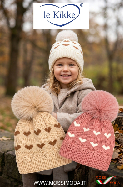 *LE KIKKE* Cuffia Bimba Sweet Heart Art.AG6153