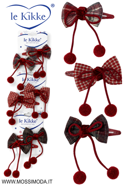 *LE KIKKE* Mollette Clic Clac Red Country per Capelli CC54633