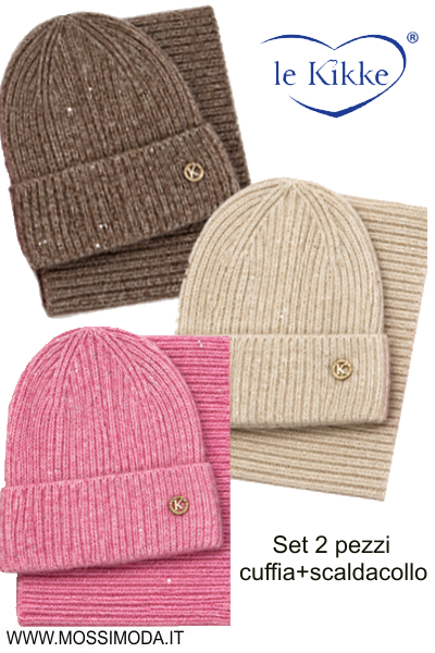 *LE KIKKE* Set Bimba Cuffia e Scaldacollo AG6136