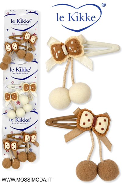 *LE KIKKE* Mollette Clic Clac Sweet Bow per Capelli CC54625