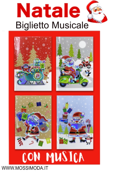 *NATALE* Biglietto Musicale Art.X2529
