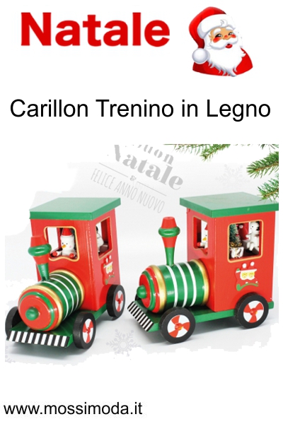 *Promozione* NATALE* Carillon Trenino in Legno Art.XT1406