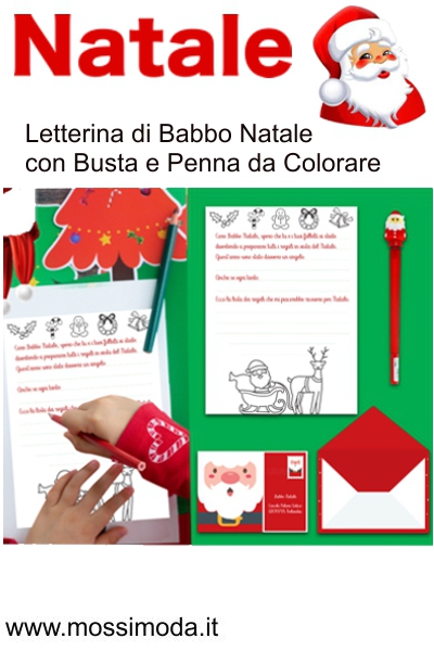 *NATALE* Letterina di Babbo Natale con Busta e Penna X2748