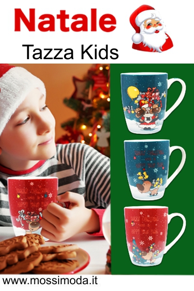 *NATALE* Tazza 350ml Kids Christmas in Ceramica Art.X2292