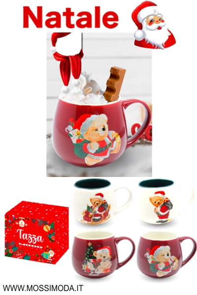 *NATALE* Tazza Orsetto di Natale in Porcellana 390ml Art.X2922