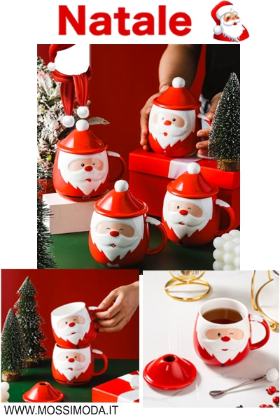 *NATALE* Tazza Babbo Natale in Porcellana 450ml Art.X2782
