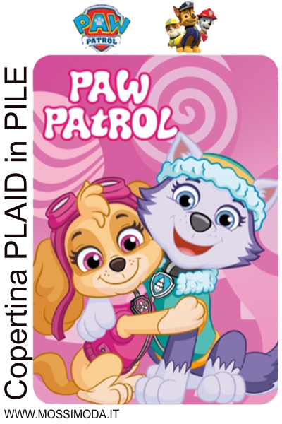 *PAW PATROL* Copertina PLAID in PILE Art.PW361