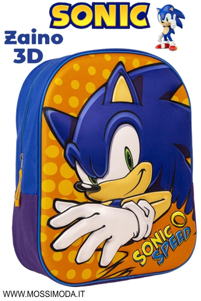 *SONIC* Zaino Disegno 3D cm.31Art.4344