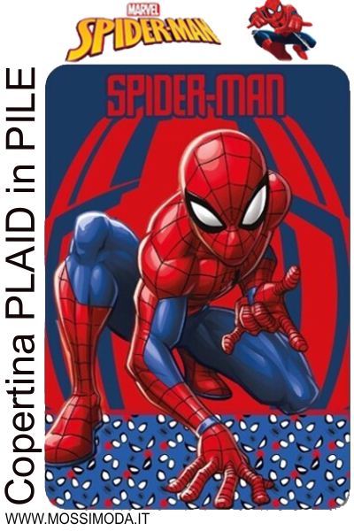 *SPIDERMAN* Copertina PLAID in PILE Art.SP5421