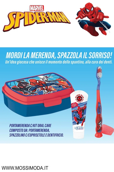 *SPIDERMAN* Set Portamerenda con Kit Oral Care Art.RBEXPM03