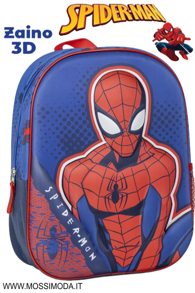 *SPIDERMAN* Zaino cm.31 Disegno 3D Art.5108