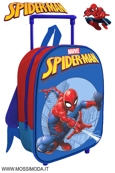 *SPIDERMAN* Zaino Trolley 28 cm. Art.SF4470