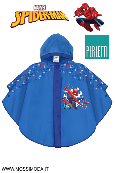 *SPIDERMAN* Mantella Pioggia con Cappuccio Art.99176