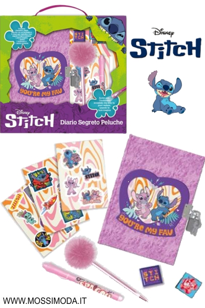 *STITCH* Set Diario Segreto Peluche con Accessori Art.LST0866
