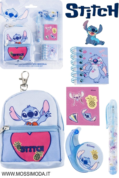 *STITCH* Set Cancelleria Zainetto Portachiavi e Accessori 1752