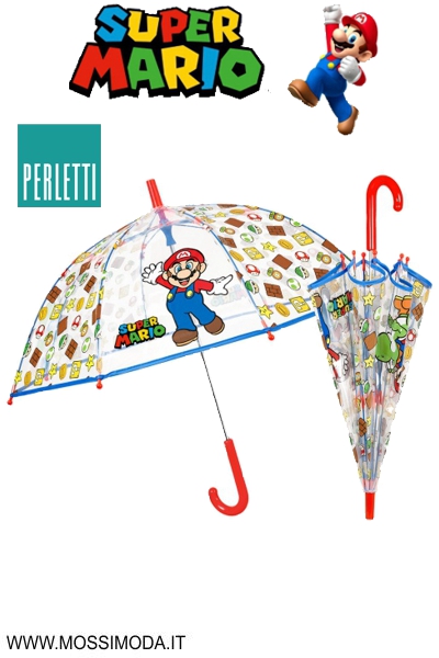 *SUPER MARIO* Ombrello Manuale 45 cm. Art.75080