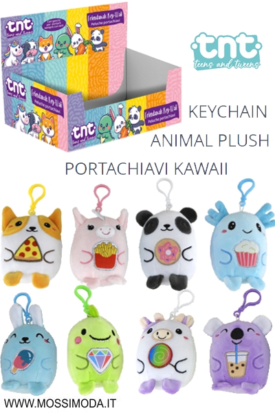 *TNT* Portachiavi Animali Kawaii Peluche Art.33076