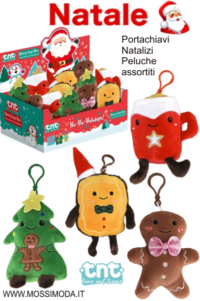 *NATALE* Portachiavi Natalizi Peluche assortiti Art.33072