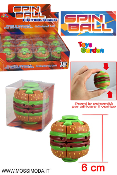 *TOYS GARDEN* SPINBALL HAMBURGER sfere rotanti spinner Art.28745 *TOYS GARDEN* SPINBALL HAMBURGER sfere rotanti spinner Art.28745