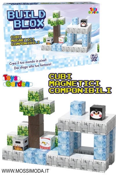 *TOYS GARDEN* Cubi magnetici componibili da 64 pezzi Art.28528