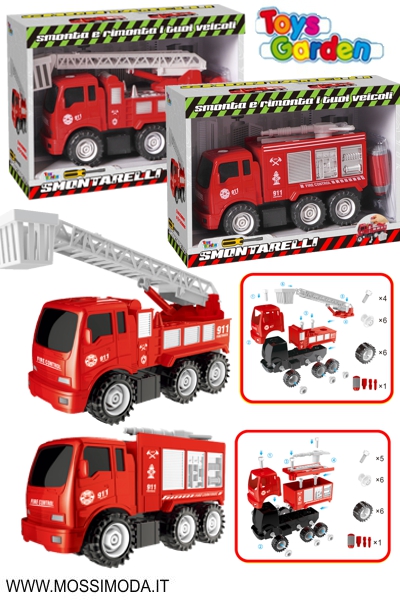 *TOYS GARDEN* Smontarelli Pompieri Soccorso Art.27807