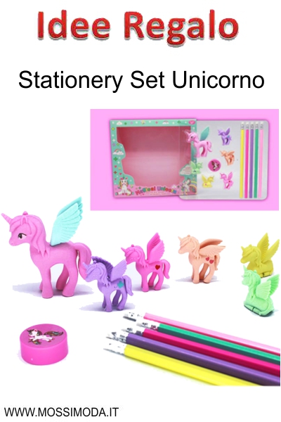 *IDEE REGALO* Stationery Set Unicorno Art.6792